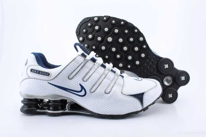 Blanc Et Bleu Marine Profonde Nike Shox Nz